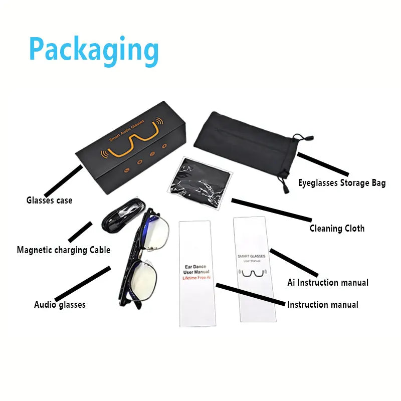 Smart Audio Glasses with Real-Time Translation Hi-Fi Music Playback Noise-Cancelling Voice Calls And Photochromic Lenses