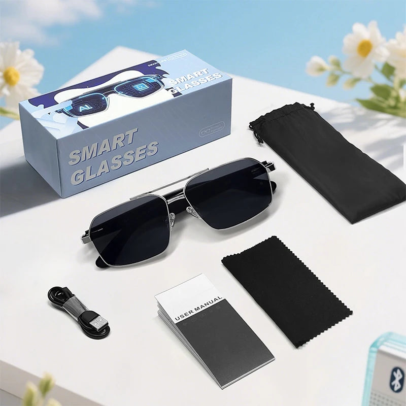 AI Translator Smart Glasses – Bluetooth 5.4 Audio Sunglasses with Real-Time Translation in 160 Languages