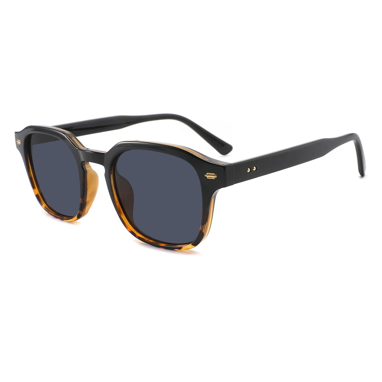 KIDIN Retro Square Rivet Polarized UV400 Sunglasses for Men & Women