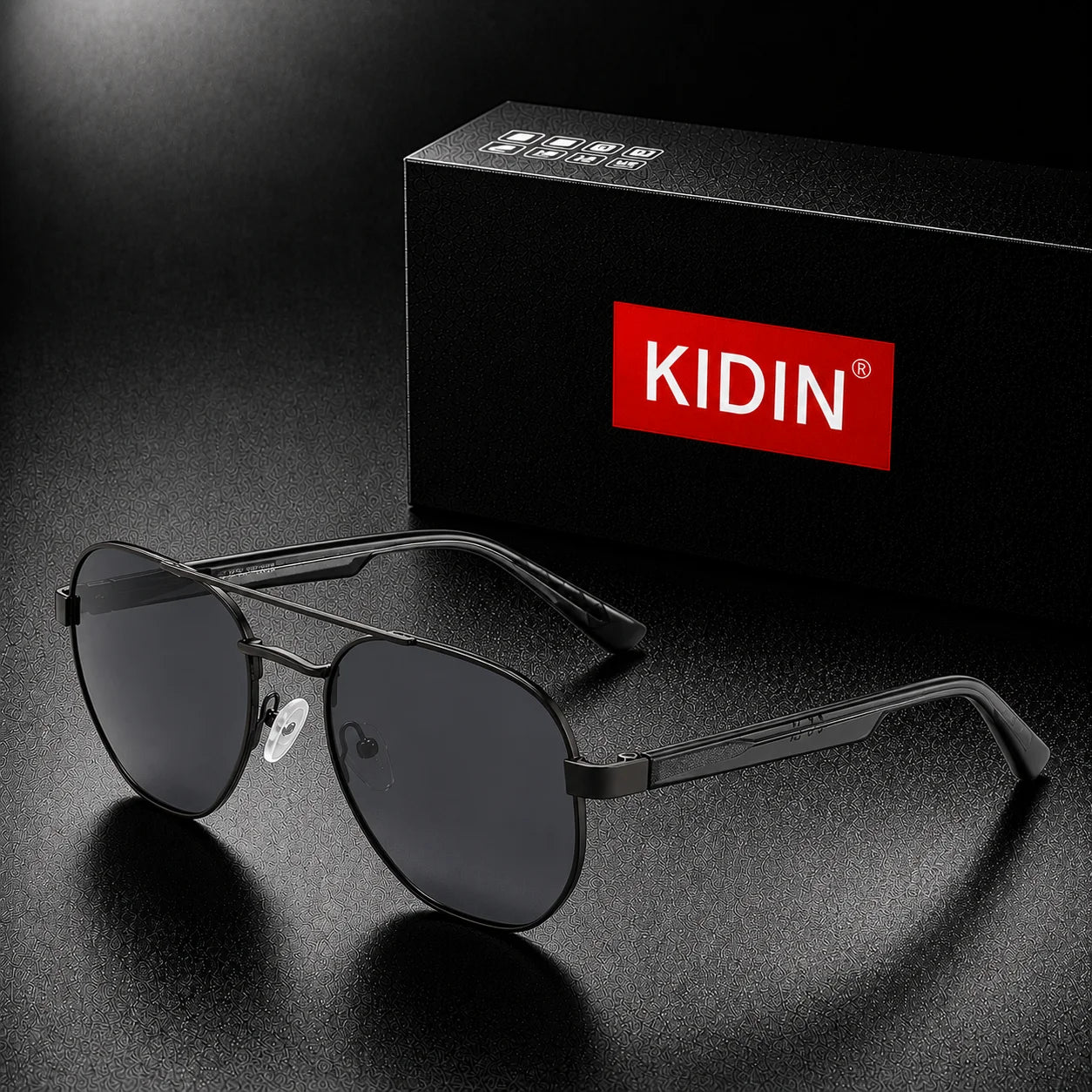 Men’s and Women's Polarized Sunglasses UV400 Square Metal Acetate Frame Driving Eyewear
