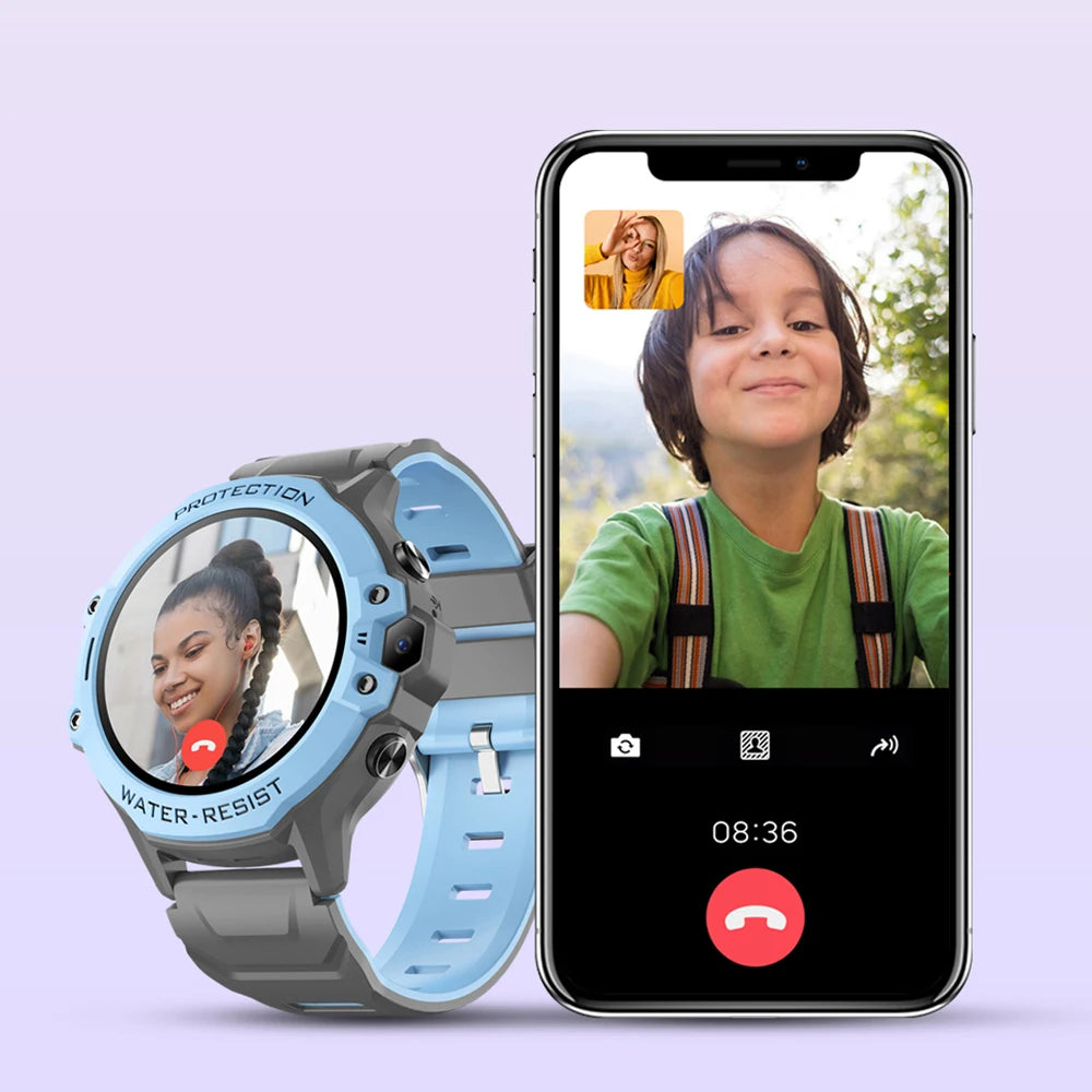 4G Kids Smart Watch with GPS, SOS Calling, Camera, WiFi & Safety Tracking