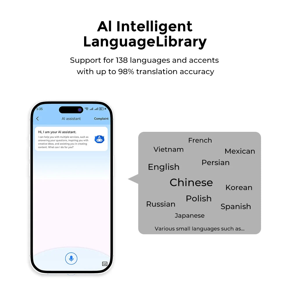 AI Translator Smart Glasses – 144-Language Real-Time Translation, Bluetooth 5.3 Audio Sunglasses