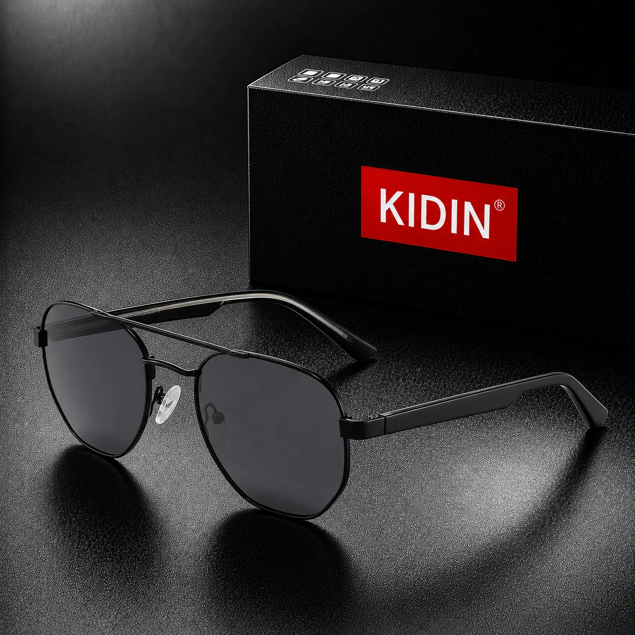Men’s and Women's Polarized Sunglasses UV400 Square Metal Acetate Frame Driving Eyewear