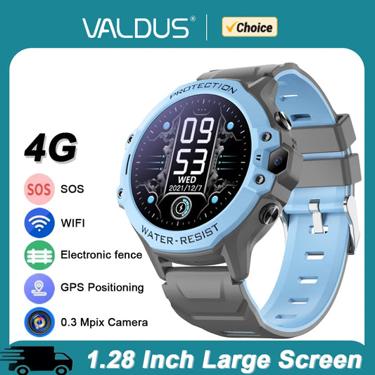 4G Kids Smart Watch with GPS, SOS Calling, Camera, WiFi & Safety Tracking